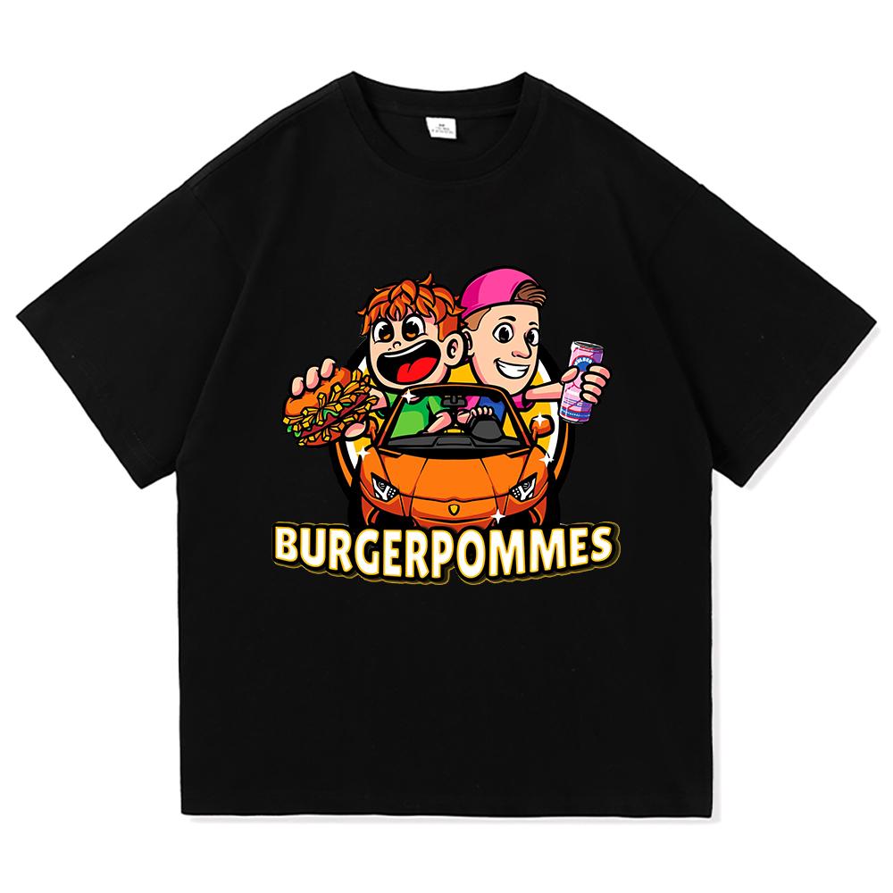 Burgerpommes 2 футболка модная мужская Harajuku эстетическая милая футболка Icrimax унисекс высокое качество мультфильм повседневные хлопковые футболки рубашки