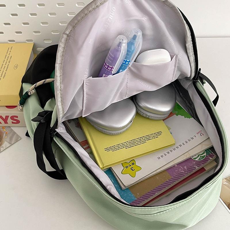Школьный рюкзак новый персонализированный большой вместимости повседневный рюкзак женский текстурный ученик начальной школы ученик средней школы рюкзак