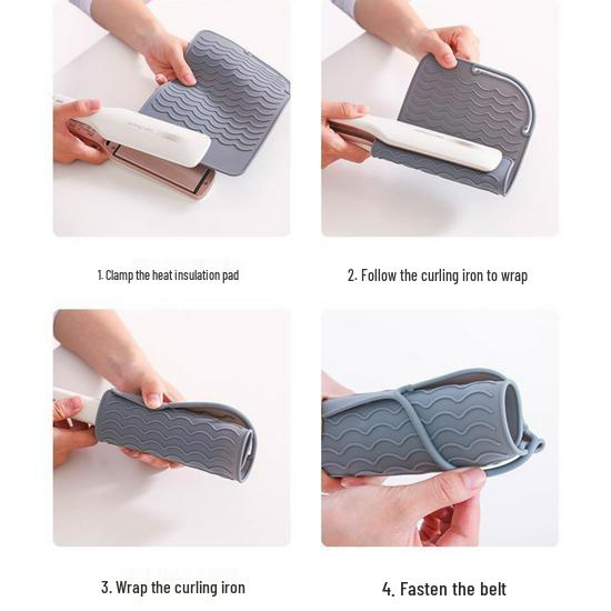 Термостойкая силиконовая подставка для плойки и выпрямителя, защищающая от ожогов