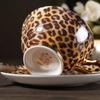 Bone China Ceramic Coffee Cup Set Leopard Print Milk Mug High-End Teacup With Saucer  Home Use