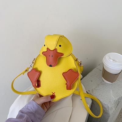 Кошелек из искусственной кожи для девочек в форме мультяшной утки, сумка через плечо для женщин, дизайнерская сумка через плечо, маленькая сумочка