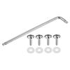 Partuto 1/4" M6 Universal Security License Plate Screw - Car Security Bolt Fastener Kit with 4 Silicone Washers -