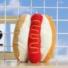 11CM Creative Bread Plush Toy Hamburger Bag Pendant Key Chain Chicken Leg Doll Stuffed Food Pendant For Christmas Gifts