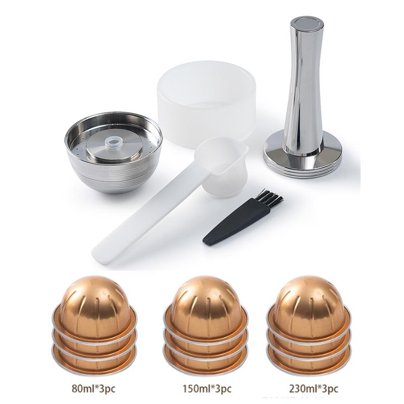 Для Nespresso Vertuo Next Pop Многоразовая капсула из нержавеющей стали Vertuoline Многоразовый кофейный фильтр Совместим с оригинальными капсулами