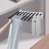 Bymaocar 9 Arms Pull Out Trouser Rack Closet Pants Clothes Hangers Storage Holder Space Saving Silent with 3-section Rail & Base