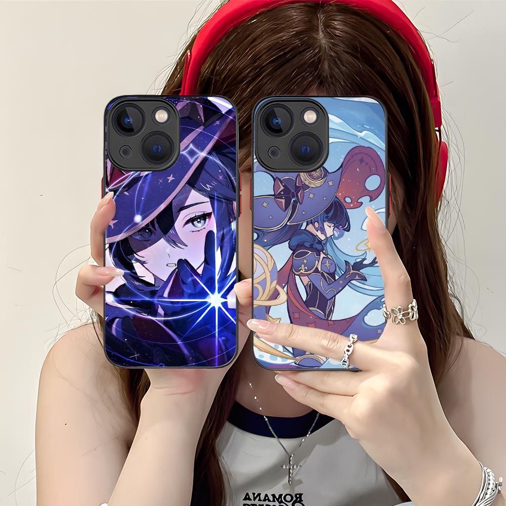 Game GI Mona Silicone Mobile Phone Case for iPhone 17 16 15 14 13 12 11 X XR XS 8 7 Air Pro Max Plus Mini Colorful Cover