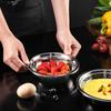 Maxcook Thickened 304 Stainless Steel Plate Dish, Bowl And Plate 16CM MCWAPD16, Widened And Deepened, Drop-Resistant
