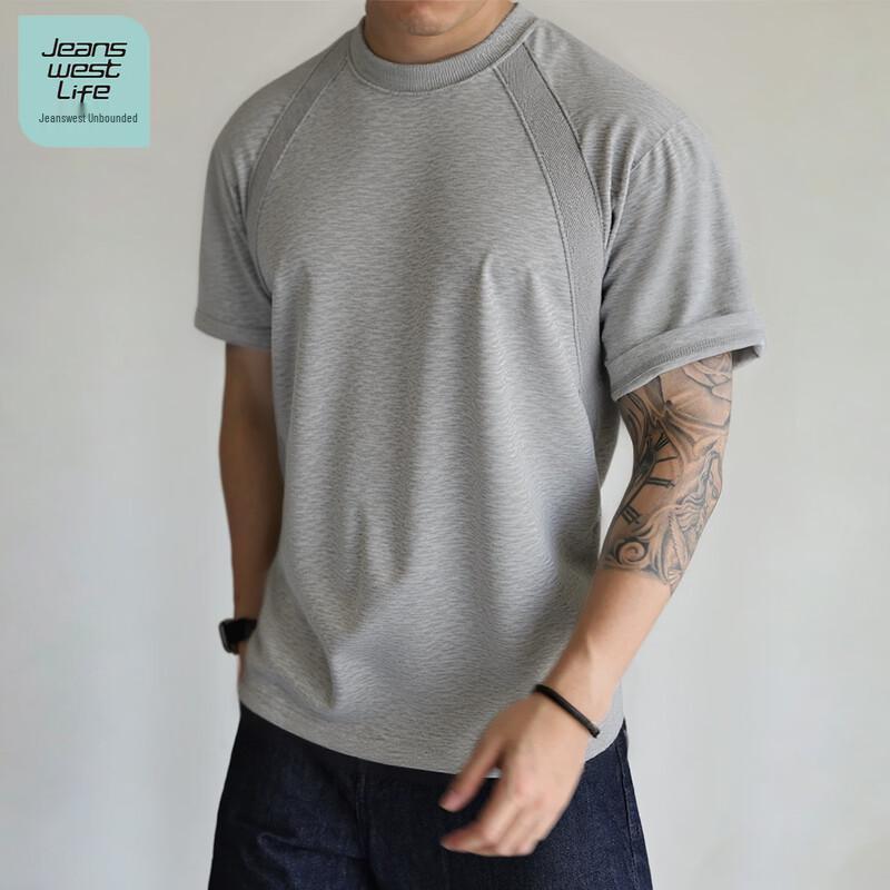 JEANSWEST LIFE Мужская тяжелая свободная футболка