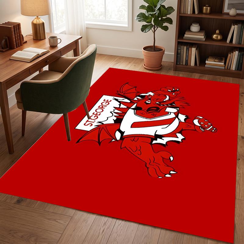St George Illawarra Dragons (5) Office Rug Elegant Floor Rug for Office Living Room Bedroom and Indoor Home Spaces