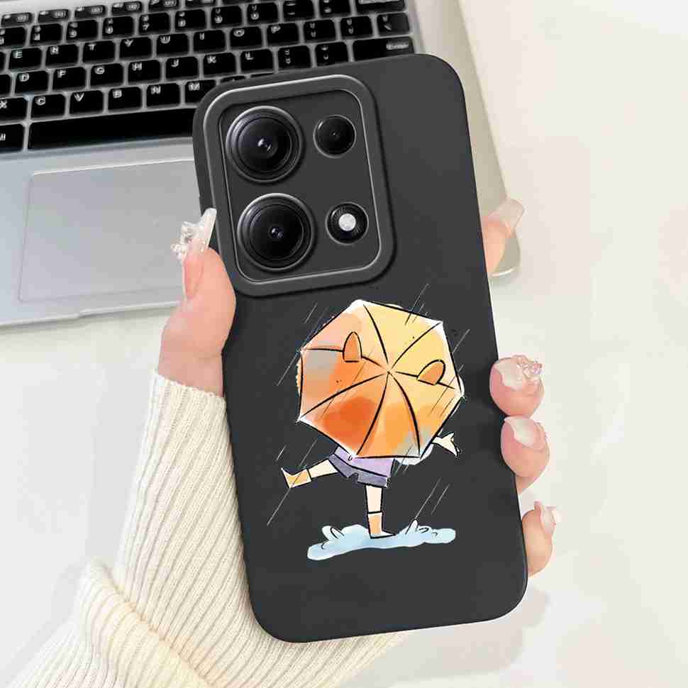 Простой силиконовый чехол для Redmi Note14s 4G Capa Милый панда кролик Ударопрочная задняя крышка для чехла телефона Xiaomi Redmi Note 14S