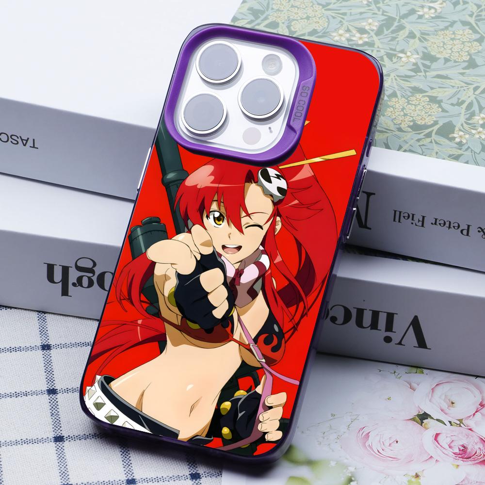 Anime Yoko Littner Mobile Phone Case for iPhone 17 16 15 14 13 12 11 X XR XS 8 7 Air Pro Max Plus Purple Translucent Cover
