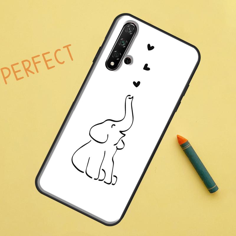 Cute Elephant For Huawei Nova 12s 11i 7i 8i 12i Y73 Y70 Y90 Y60 Y72 Y61 Y91 9 10 SE P40 Lite P30 Pro Case