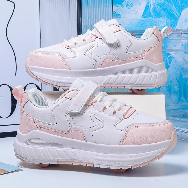 31-40Girls Four Wheels Sports Shoes Children Detachable Flat Shoes Dual-purpose Boys Skates Shoes