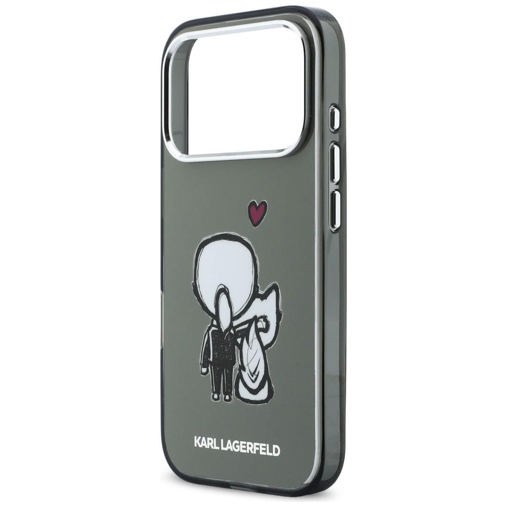 Karl Lagerfeld Karl & Choupette Back MagSafe Case for iPhone 17 Pro Max Black
