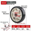 2 PCS Rubber/Nylon Replacement caster wheels with double bearings high load capacity wear resistance furniture wheels