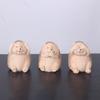 3pcs Cute Animal Sculpture Resin Miniatures Figurine Hedgehog Statue  Courtyard
