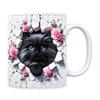 Cat Ceramic Mug 11 Oz Ceramic Drinking Mug Classic 3D Bookshelf Water Cup Christmas Cat Lovers Gift