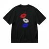 Women's Fashion Classic T-Shirt  Abstract Lip Marks Color Block Design Tee