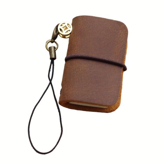 Винтажный милый мини-блокнот с обложкой из искусственной кожи и ремешком, сменный, крошечный дорожный журнал, маленький карманный дневник с книжным блоком для путешествий, для записей