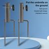 Patio Umbrella Holder Ground Stake Adjustable Heavy Duty Metal Outdoor Garden Beach Umbrella Parasol Flagpole Stand Base