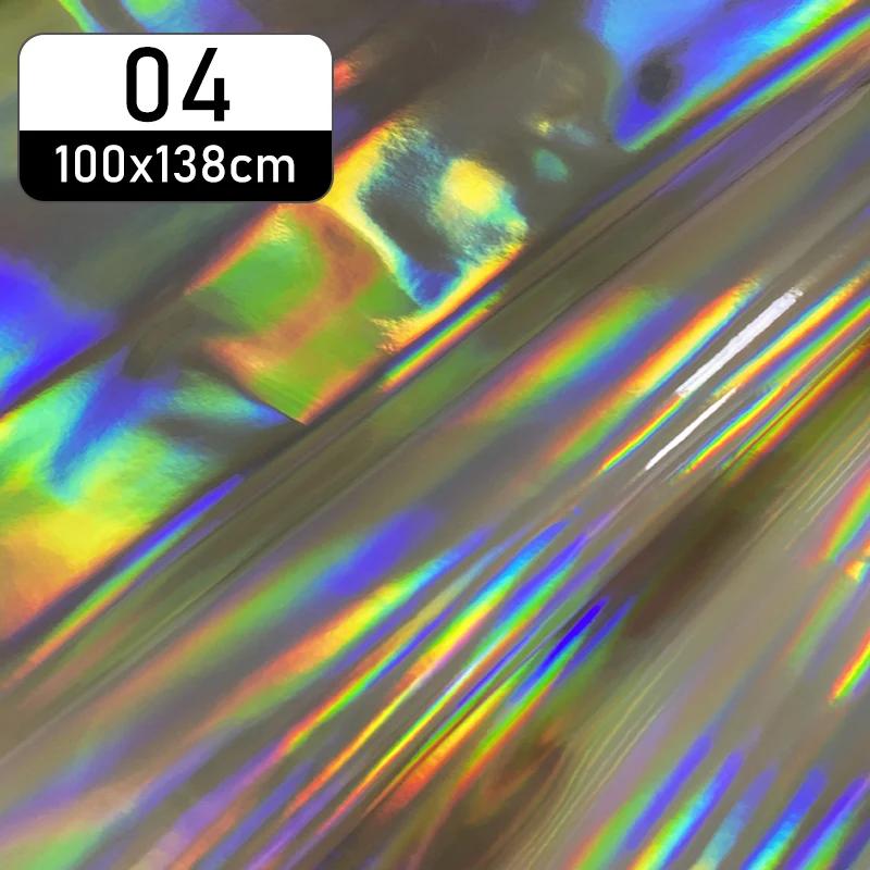 100x138 см ПУ/ТПУ/ПВХ Симфония Лазерная Кожа Ткань Печатная Зеркальная Искусственная Кожа Искусственная Кожа Для Багажной Сумки Материал DIY