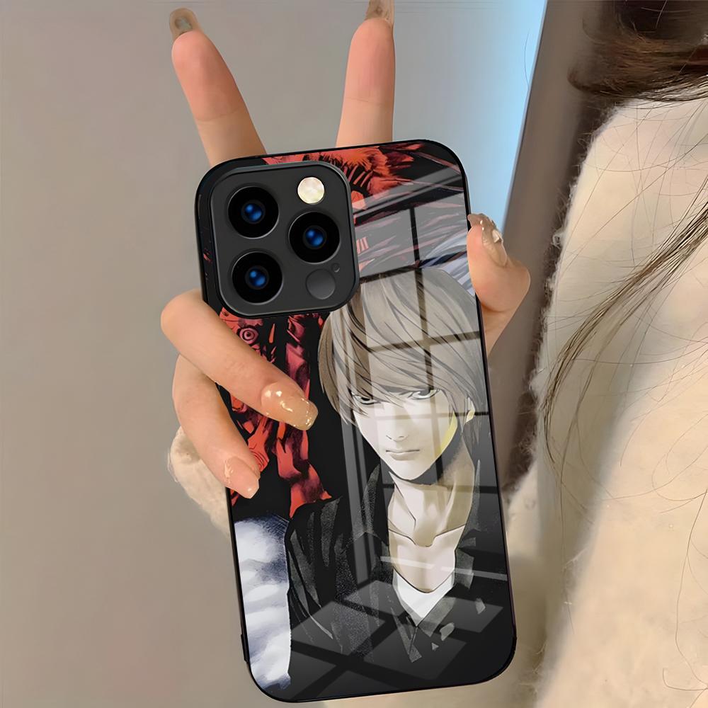 Anime Death Note Phone Case For IPhone 17 Pro Max 16 15 14 Pro Max 13 11 Plus Glass Cover