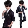 Костюм для мальчиков, детский костюм из двух предметов в британском стиле джентльмена, костюм для мальчика, куртка + брюки, детская одежда