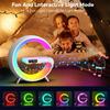 3-In-1 Bluetooth Speaker Alarm Clock Wireless Charger Led Moon Lamp Music Home Decor Night Table Smart Light Gifts For Girl