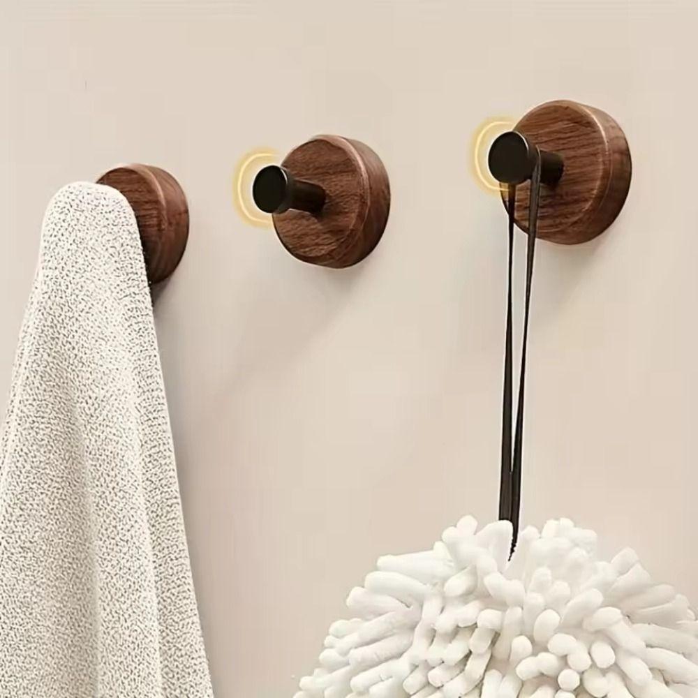 Round Design Single Hook Creamy Style Coat Hook Clothes Hanger Towel Hook Kitchen