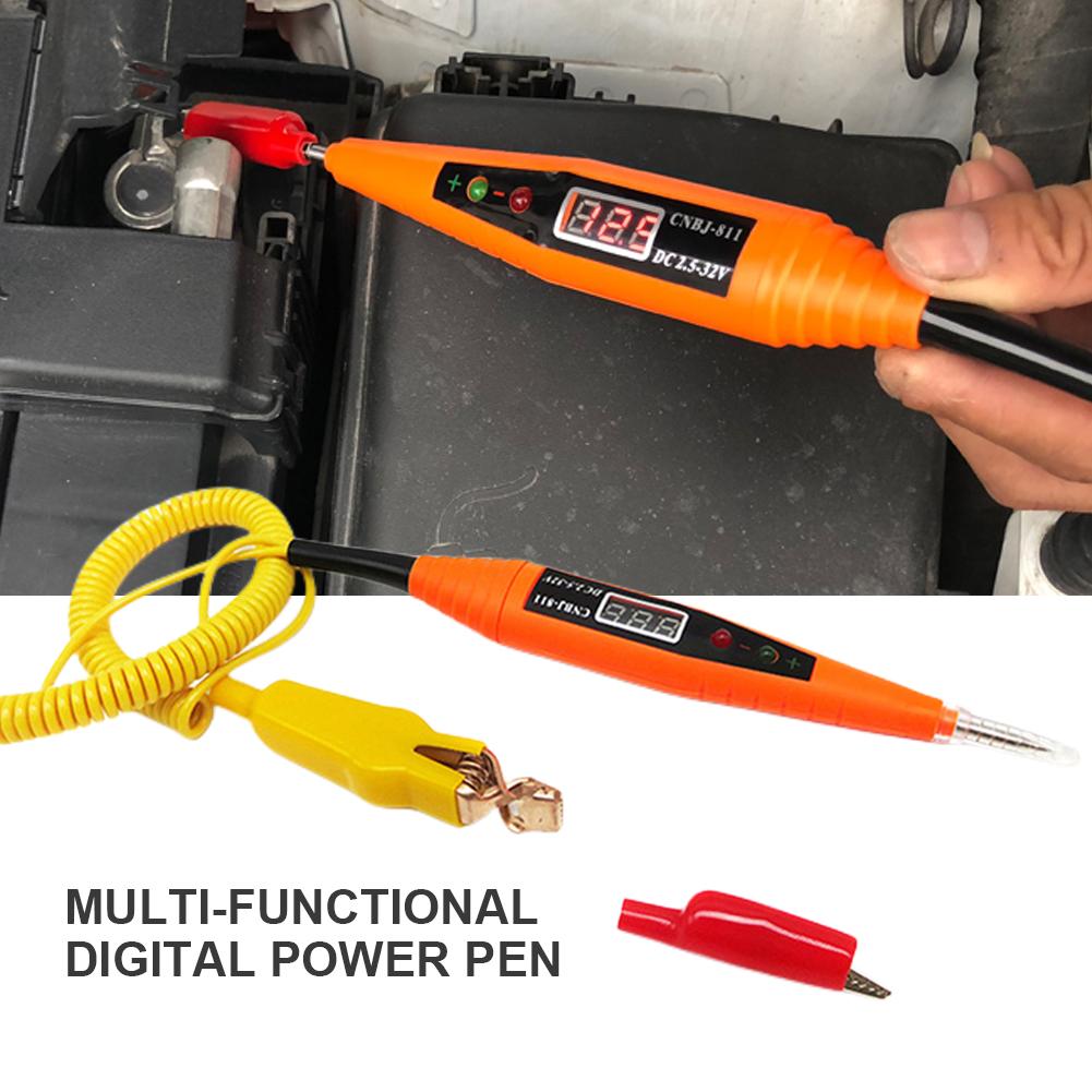 2.5-32V Электрический испытательный карандаш Индукционный автоматический тестер цепи Цифровой детектор цепи Детектор электрической цепи Диагностические инструменты