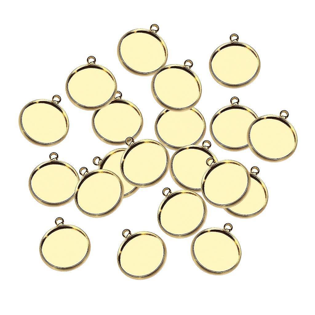 20pcs 10/12/14/16mm Brass Round Blank Cabochon Base Setting Trays 14mm
