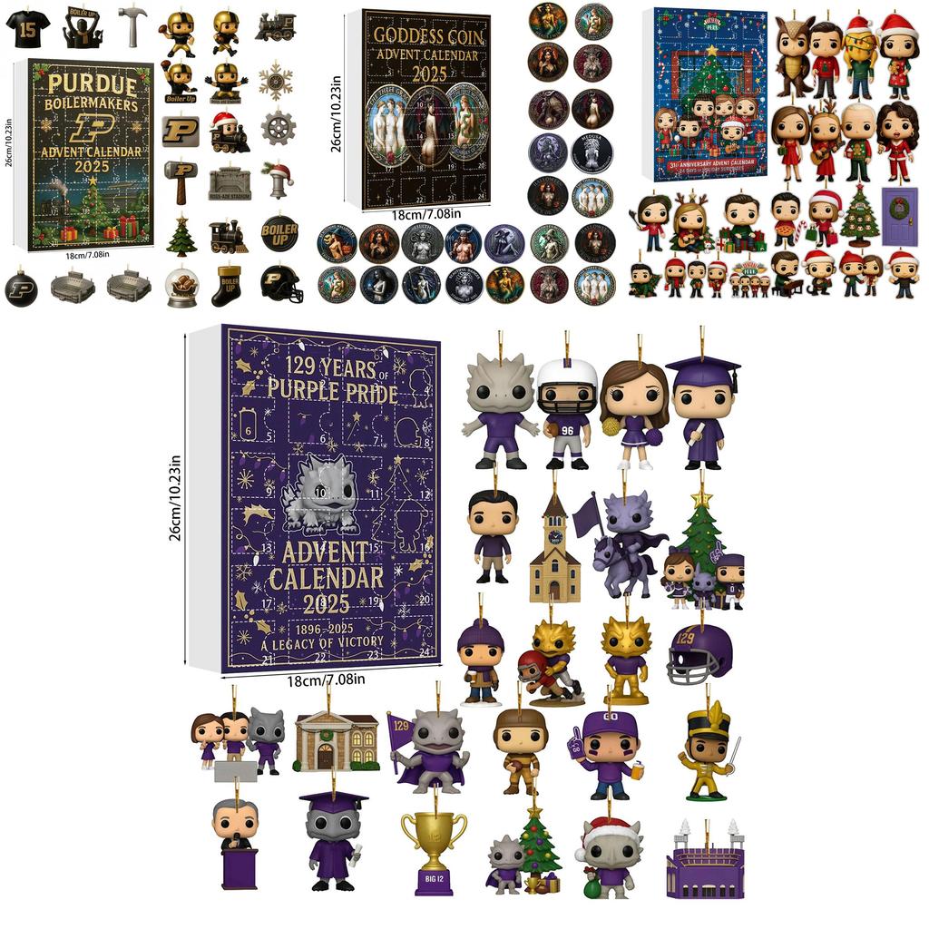 Рождественский адвент-календарь Stray Kids с 24 акриловыми украшениями для праздничного подарка