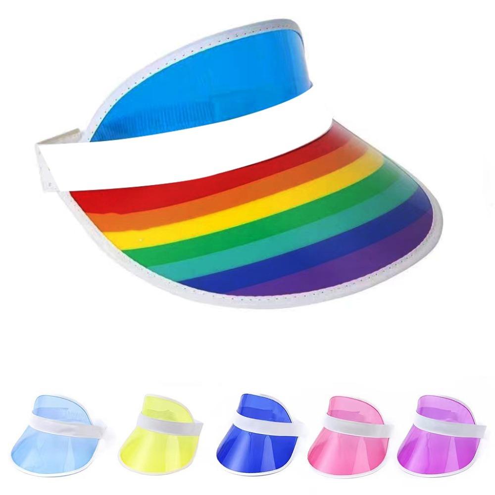 Flexible Transparent Sun Visor Hat Sun-Proof Sun Cap Gift Sunshade Hat  Outdoor Sports
