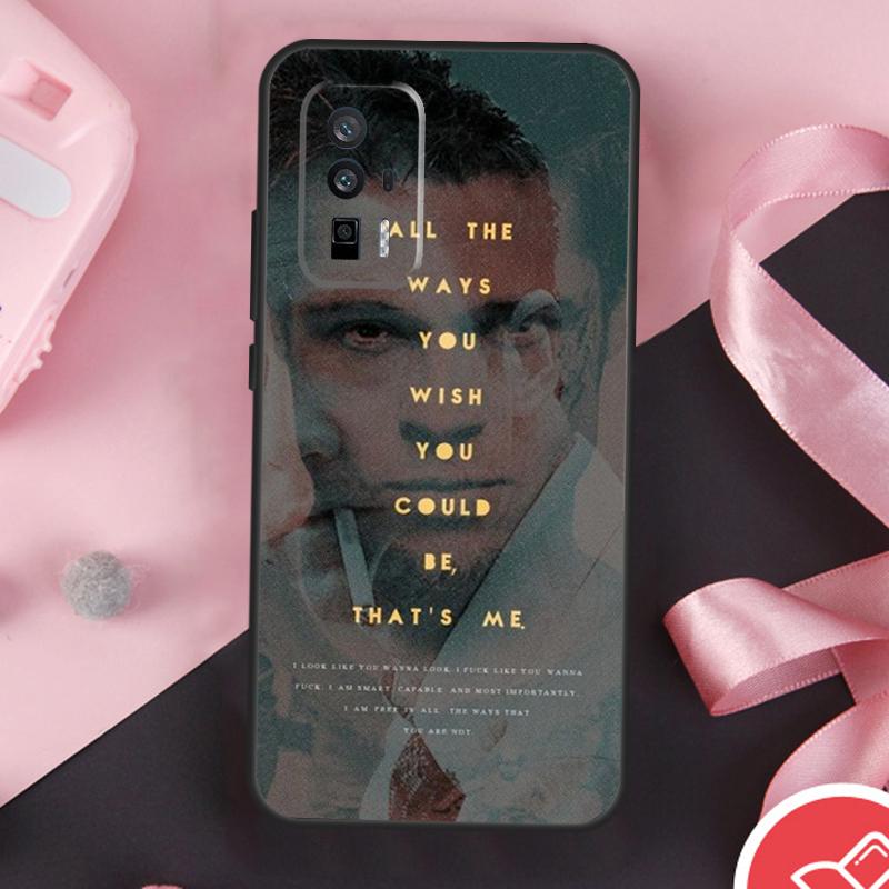 Jack Marla Fight Club Case For Xiaomi 13 14 Ultra 11T 12T 13T Pro 12 Lite POCO X6 Pro F5 M6 X5 X3 F3 M5s F6 Cover