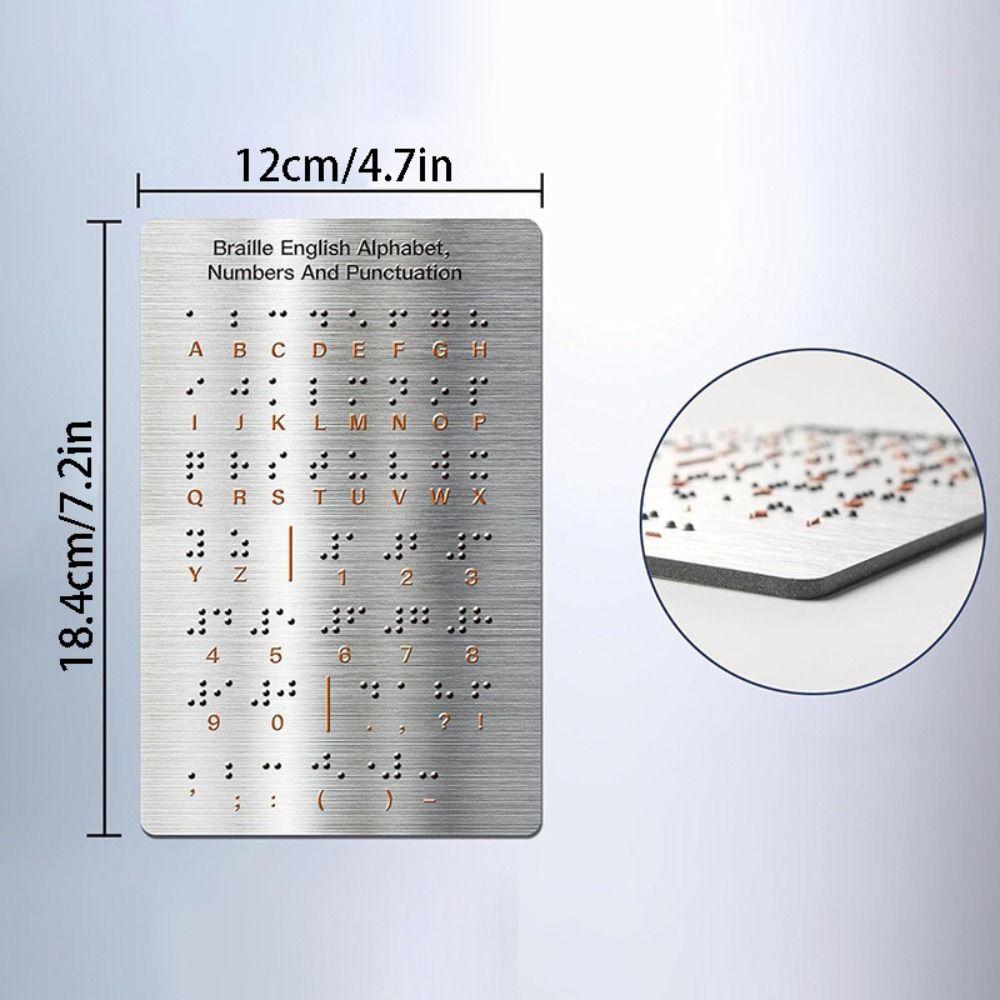 Aluminum Braille Learning Board Efficient Braille Self-Learning Tool Adult Beginner