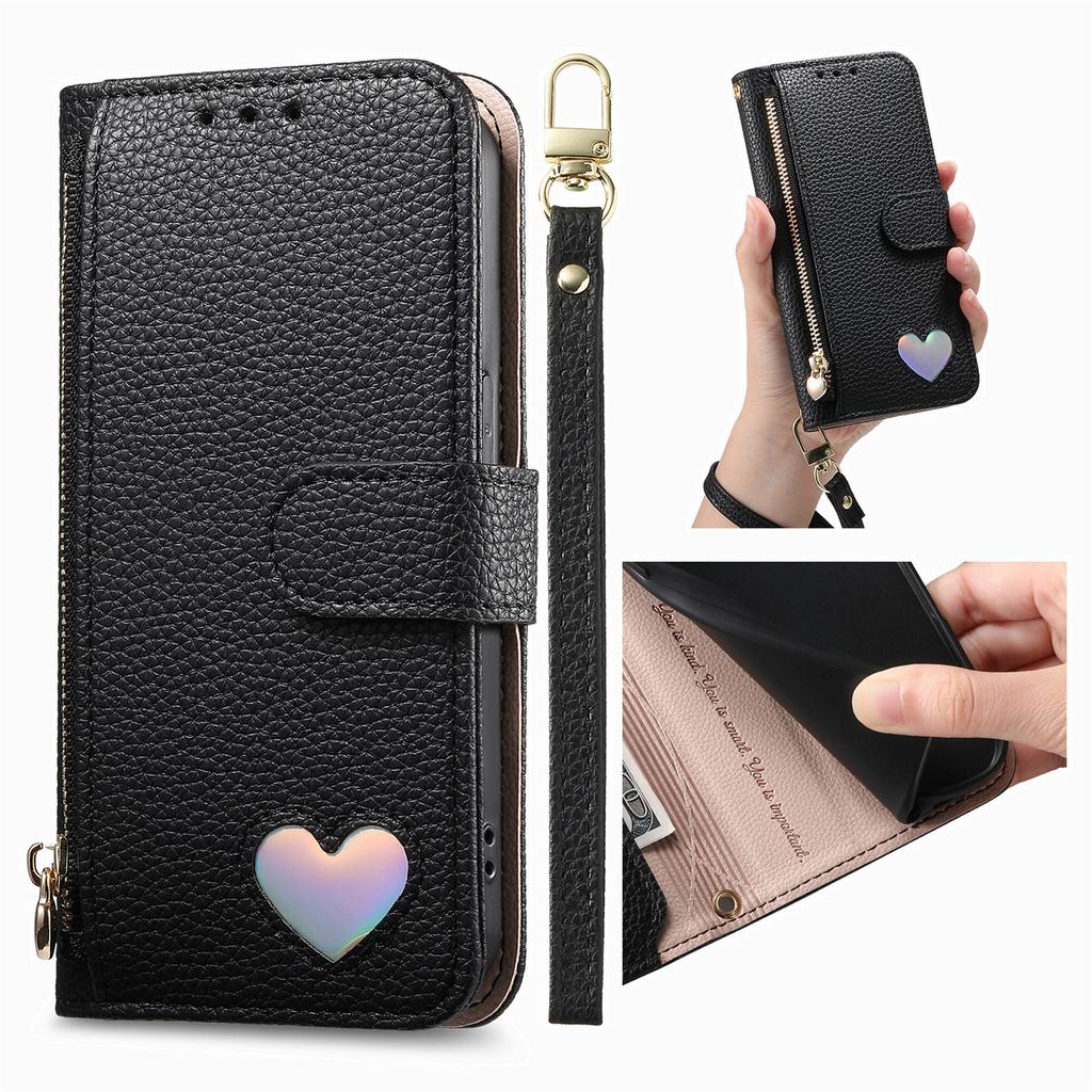 Wallet Flip Case for Motorola Moto G06 Power G04 G24 G04S G35 G55 G84 5G PU Leather with Zipper, Card Slots, Hand Strap