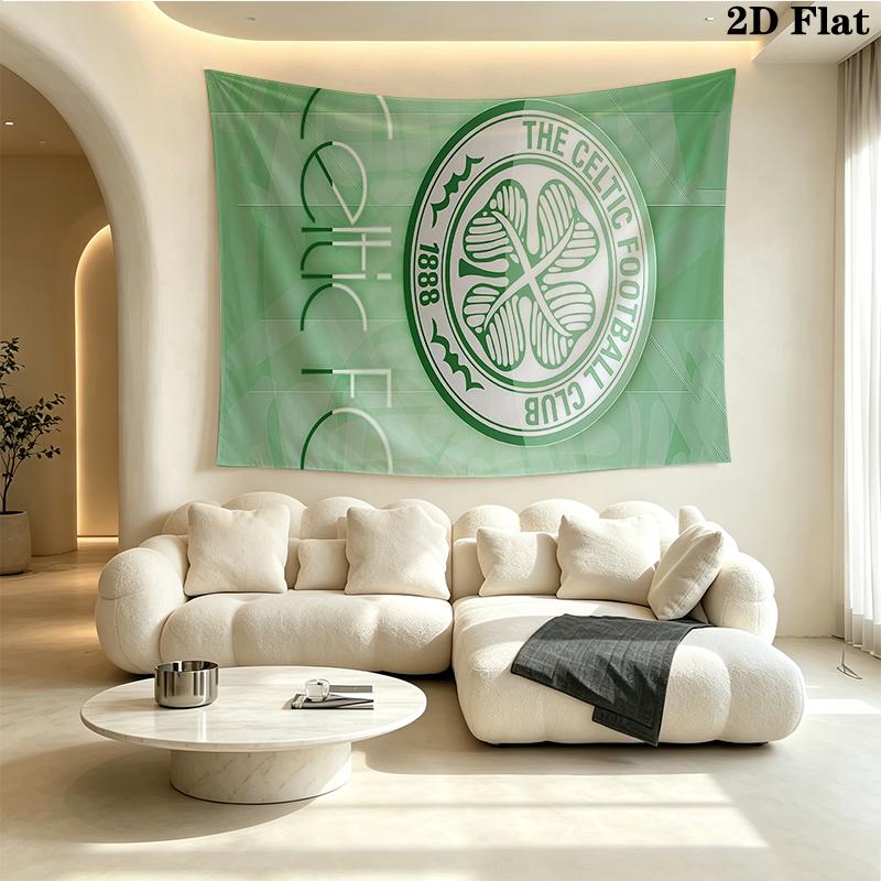 Celtic FC Wall tapestry, aesthetic printed fabric blanket, suitable for bedroom, living room, and home decor.