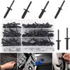 150Pcs Plastic Rivet Clip,Automotive Universal Nylon Pop Rivet Assortment,6 Most Popular Sizes Black Nylon Universal Rivet Kit,Replacement For GM