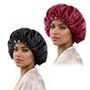 2PCS Satin Bonnet Silk Bonnet Hair Bonnet for Sleeping-Slouchy Beanie Hat Satin Sleep Cap for Women's Natural & Curly Hair