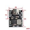 1 Комплект Плата Защиты Зарядки Тип-C Usb 5V 2A Модуль Заряда Разряда Повышающий Преобразователь Питание 4.2V 4.35V Литиевая Батарея 18650