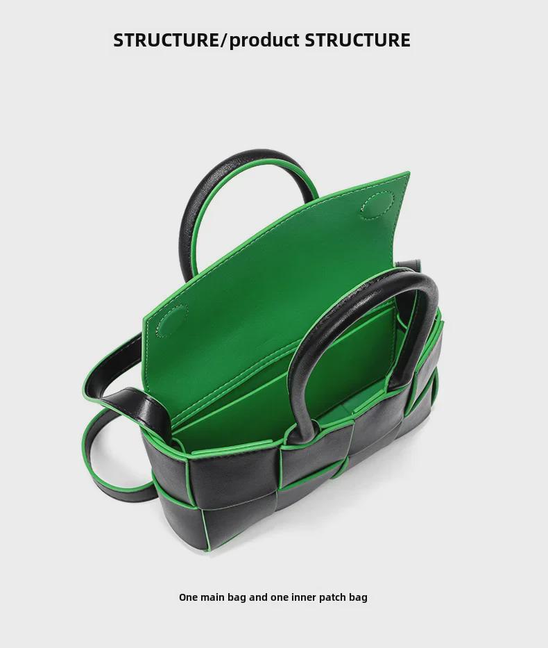 Корейская плетеная сумка из натуральной кожи - стильная, высококачественная сумка через плечо и тоут для женщин