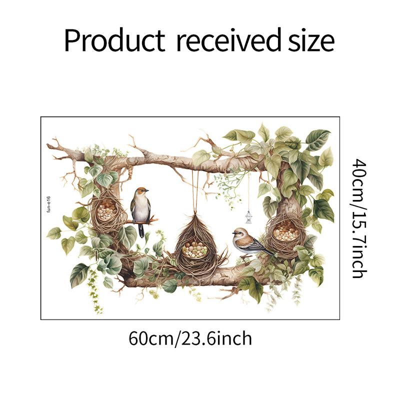 Прекрасные наклейки на стену в виде веток дерева и птичьего гнезда для гостиной, спальни, семейного фона, декоративные наклейки, обои