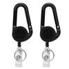 Card Holder Outdoor Telescopic Carabiner Keychain Badge Holder Badge Reel Clip Easy Pull Buckle