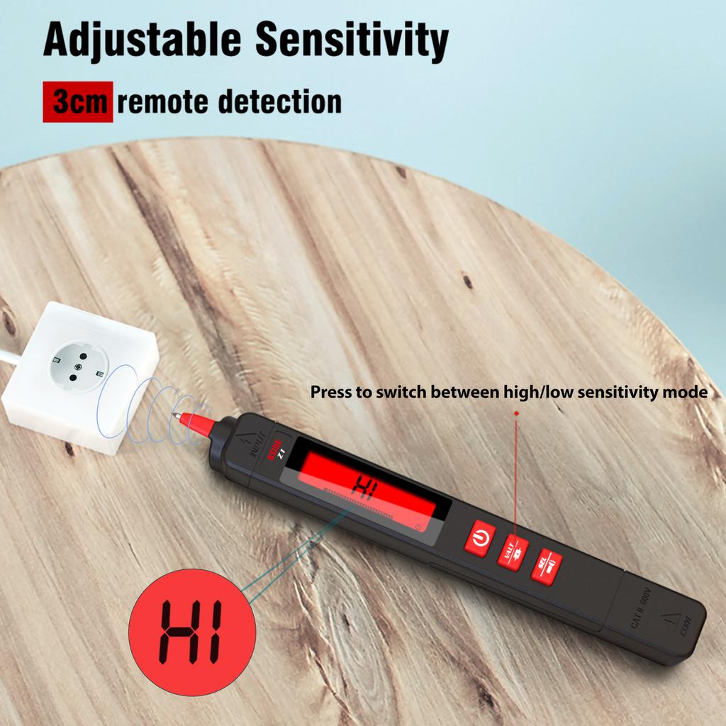 BSIDE Z1 Мультиметр ЖК-цифровой тестер Smart Pen Тип детектора напряжения 2000 отсчетов напряжения постоянного/переменного тока