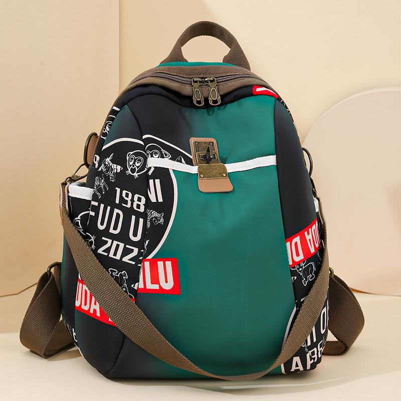 Нейлоновый женский рюкзак, модный тренд, ретро, женская многофункциональная повседневная контрастная дорожная сумка через плечо