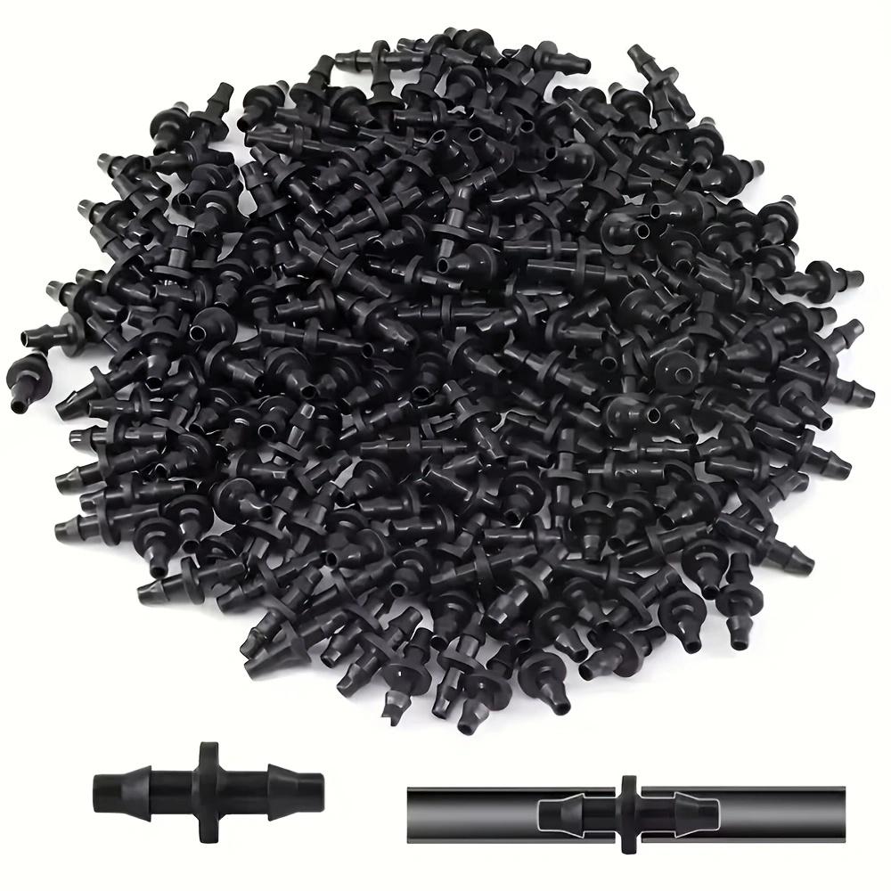 200Pcs Irrigation Tubing Connectors Barbed Straight Coupler for 1/4 Inch Drip Hose