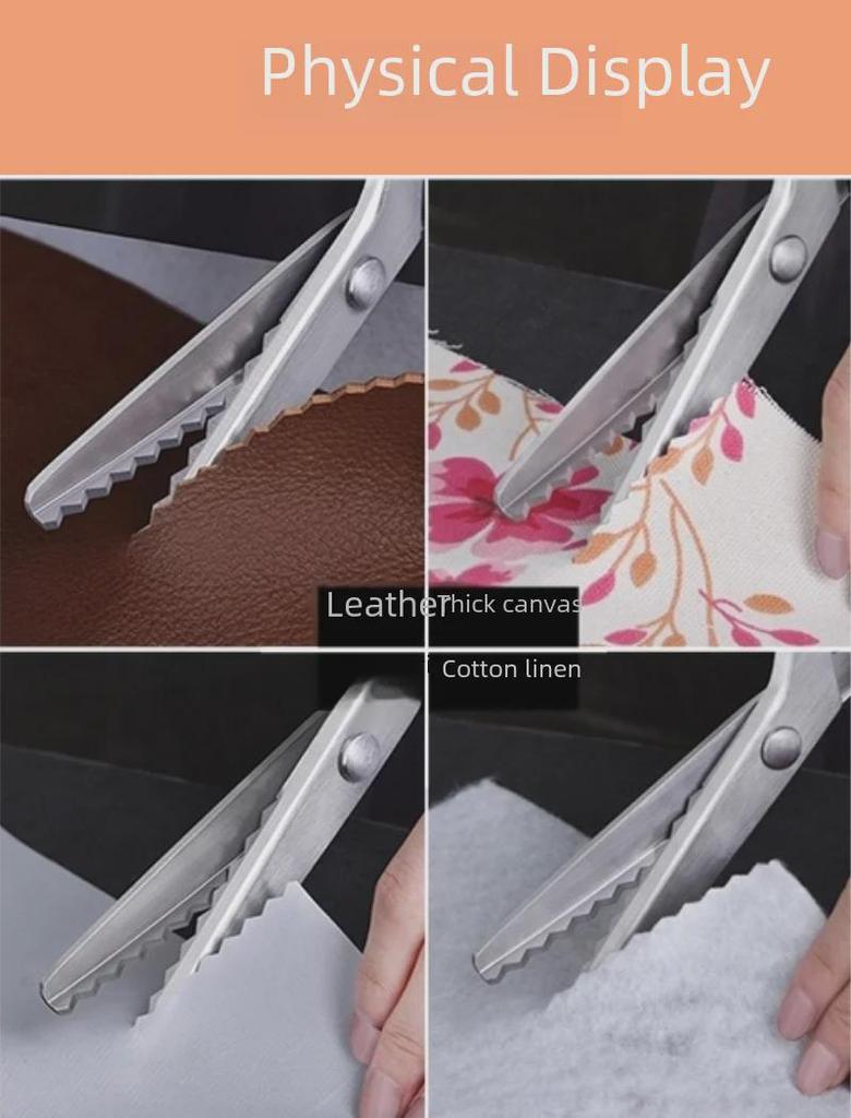 Ножницы для кружева из нержавеющей стали с зубцами и волнистым краем для пошива