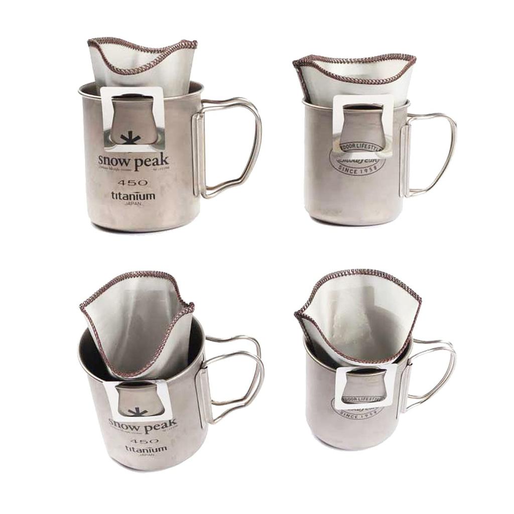 EuroKitchen Kasai Reusable Coffee Drip Cup 1 13cm Wide x Deep x High Bags, 1-2 Capacity, Bag, 0.3cm 7.5cm