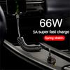 5A 66W USB Type C пружинный автомобильный кабель для быстрой зарядки для Samsung Xiaomi Redmi Huawei POCO Realme быстрое зарядное устройство дата-кабель аксессуары