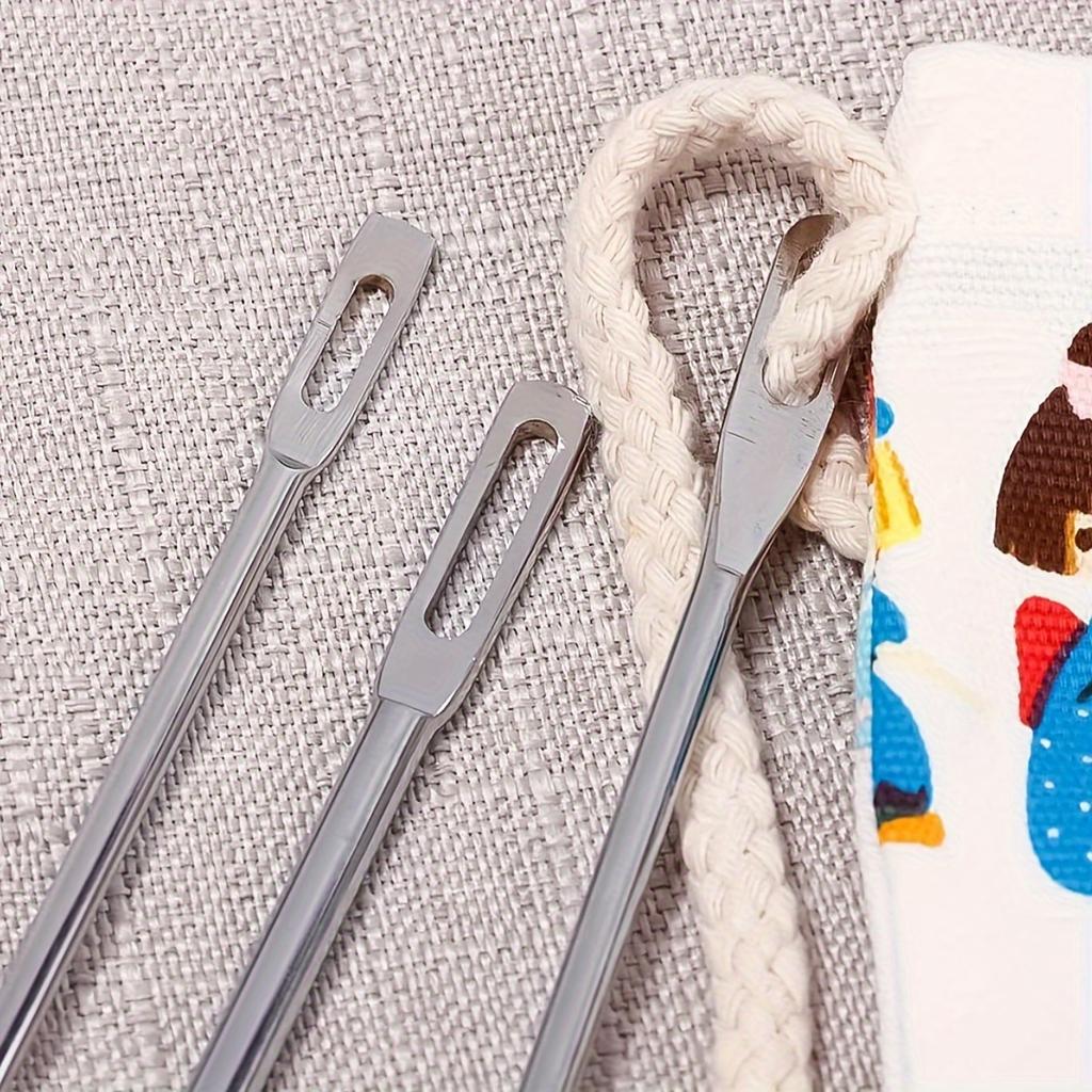 15-25 см Большая игла для продевания нити с большим ушком для шляпной резинки, брюк, шнурков, нити для ручного шитья, с тупым концом, DIY швейные принадлежности для одежды